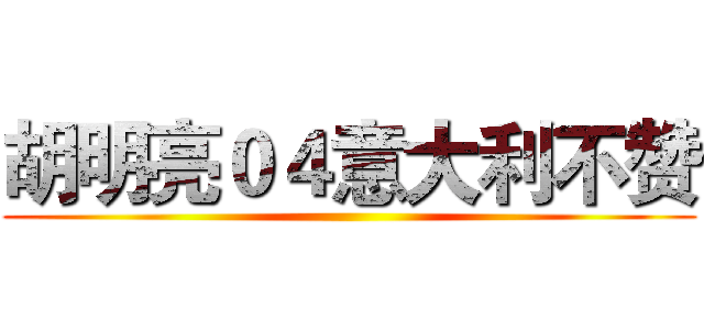 胡明亮０４意大利不赞 ()