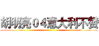 胡明亮０４意大利不赞 ()