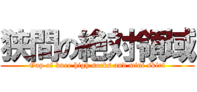 狭間の絶対領域 (Gap of knee high socks and mini skirt)