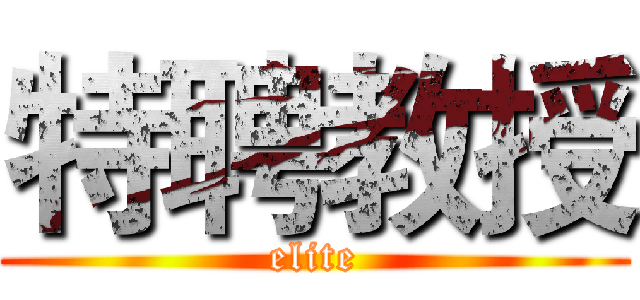 特聘教授 (elite)