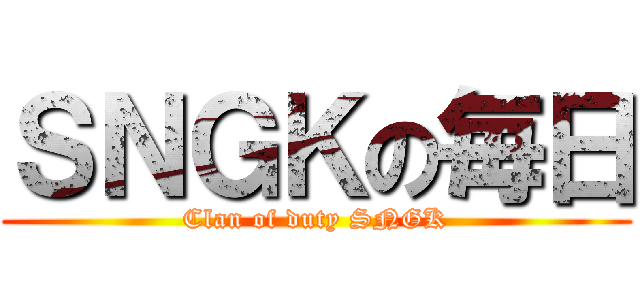 ＳＮＧＫの毎日 (Clan of duty SNGK)