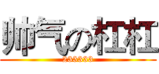 帅气の杠杠 (233333)