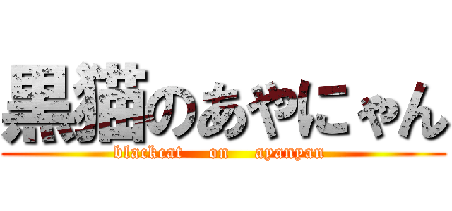 黒猫のあやにゃん (blackcat    on    ayanyan )