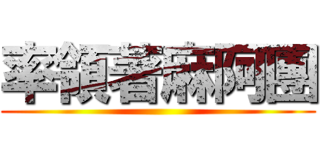 率領著麻阿團 ()