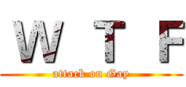  Ｗ  Ｔ  Ｆ (attack on Gay)
