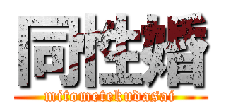 同性婚 (mitometekudasai)