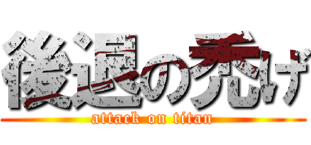 後退の禿げ (attack on titan)