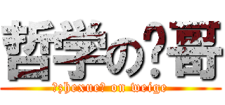 哲学の伟哥 (♂zhexue♂ on weige)