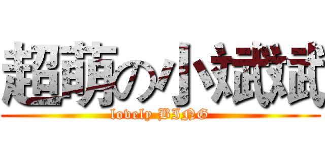 超萌の小斌斌 (lovely BING)
