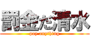 罰金だ清水 (pay anything)