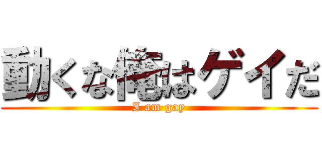 動くな俺はゲイだ (I am gay)