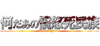 何だあの憤怒死民族 (Kimchi Yarou)