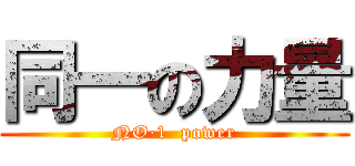 同一の力量 (NO·1  power)