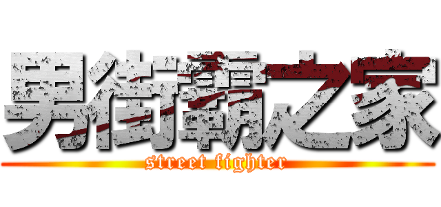 男街霸之家 (street fighter)