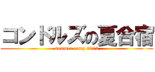 コンドルズの夏合宿 (summer camp 2015)
