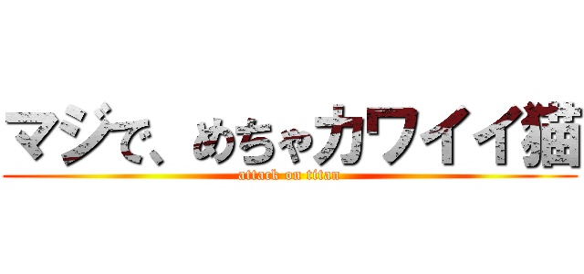 マジで、めちゃカワイイ猫 (attack on titan)