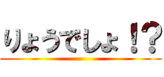 りょうでしょ！？ ()
