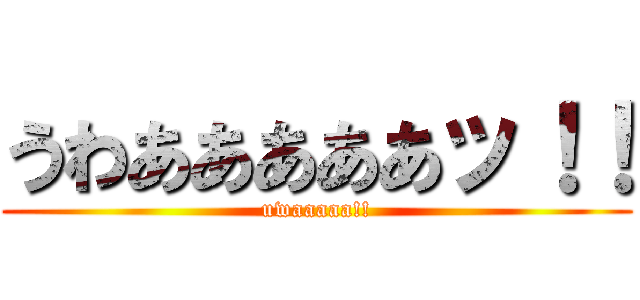 うわあああああッ！！ (uwaaaaa!!)