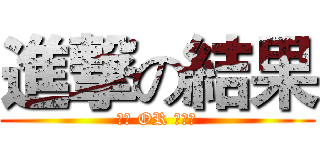 進撃の結果 (合格 OR 不合格)