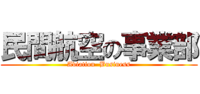 民間航空の事業部 (Aviation  Business)