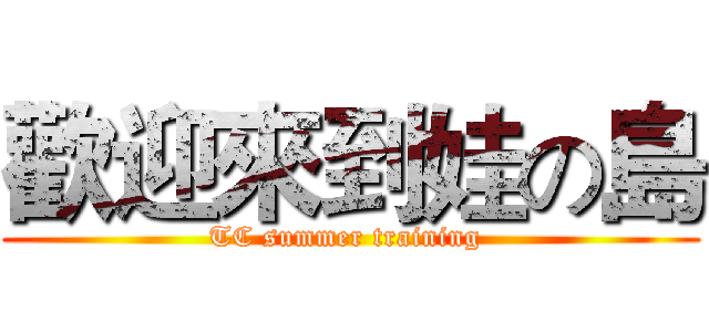 歡迎來到娃の島 (TC summer training )