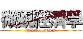 微觀經濟學 (Microeconmics)