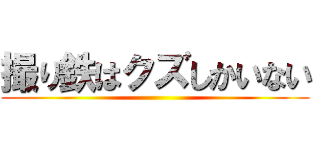 撮り鉄はクズしかいない ()