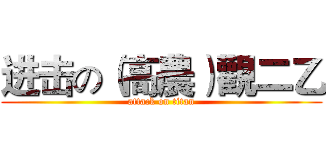 进击の（高農）觀二乙 (attack on titan)