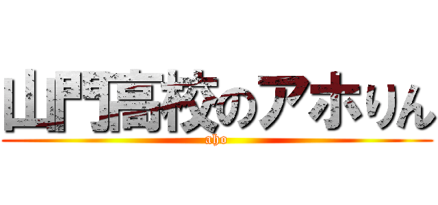 山門高校のアホりん (aho)