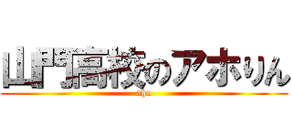 山門高校のアホりん (aho)