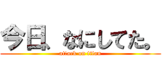 今日、なにしてた。 (attack on titan)