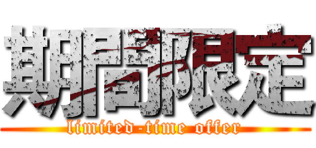 期間限定 (limited-time offer)