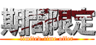 期間限定 (limited-time offer)