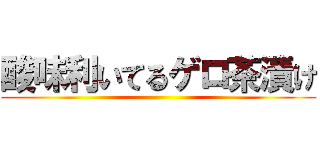 酸味利いてるゲロ茶漬け ()