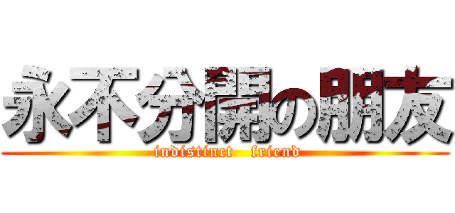 永不分開の朋友 ( indistinct   friend)