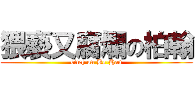 猥褻又腐爛の柏翰 (bitch on Bo-Han)