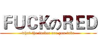 ＦＵＣＫのＲＥＤ (what the fucker are you take)
