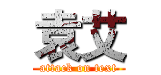 袁艾 (attack on text)