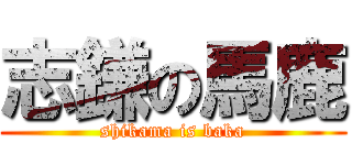 志鎌の馬鹿 (shikama is baka)