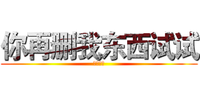 你再删我东西试试 (我削死你)