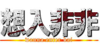 想入非非 (wanna enter bai)