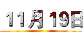 １１ 月１９日 ()