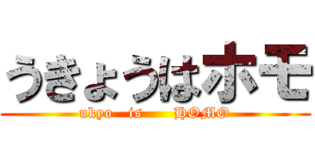 うきょうはホモ (ukyo   is      HOMO)