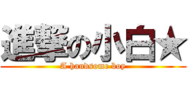 進撃の小白★ (A handsome boy)