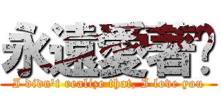 永遠愛著妳 (I didn\'t realize that, I love you)