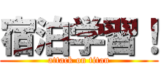 宿泊学習！ (attack on titan)