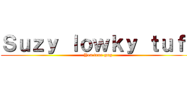 Ｓｕｚｙ ｌｏｗｋｙ ｔｕｆｆ (Yea true gng)