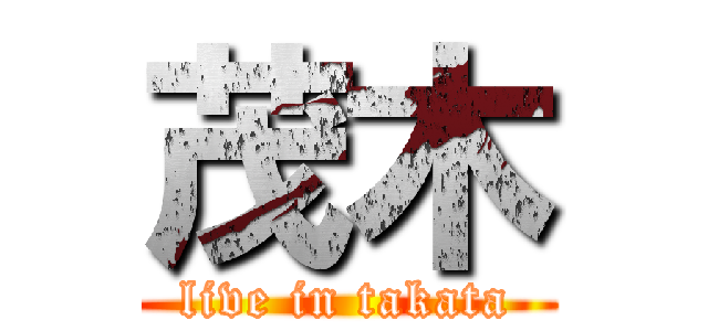 茂木 (live in takata)