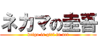 ネカマの圭吾 (keigo is girl in net)