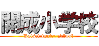 開成小学校 (Kaisei junior school)
